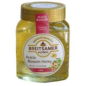 Breitsamer Premium Acacia Blossom Honey (mild), 17.6 Oz (500g)  