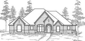 TEXAS Country Style HOUSE PLANS #2690  
