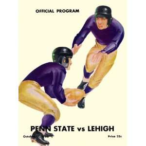1936 Lehigh Mountain Hawks vs Penn State Nittany Lions 36 x 48 Canvas 