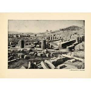 1939 Halftone Print Temple Hera Excavation Olympia Roman 