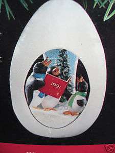 Hallmark Ornament WINTER SURPRISE #3 1991 Penguin Choir  