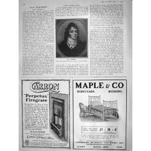    1908 ANTIQUE PORTRAIT BEAU BRUMMELL MAPLE CO CARRON