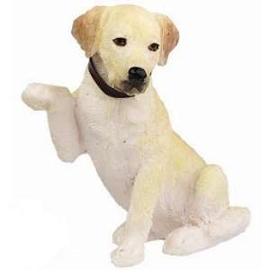  Begging Yellow Lab Small Dog Statue