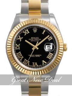 DATEJUST II 41MM   STEEL AND YELLOW GOLD   FLUTED BEZEL 116333 BKRO 