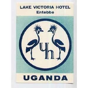  Lake Victoria Hotel Luggage Label Entebbe Uganda 