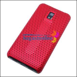 Red RUBBER Hard Cover Case For T MOBILE LG G2X PHONE  