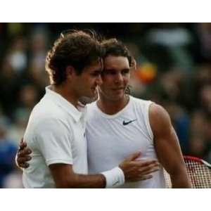   Photograph 2008 Wimbledon Hugging Roger Federer