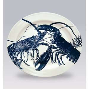 Caskata Blue Lobsters 16 in Oval Platter