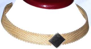 Vintage PARK LANE Designer Mesh Diamond Choker Necklace  