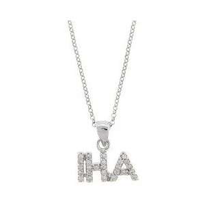   Silver CZ IHA (I Hate Acronyms) Pendant by TEXTBLING Jewelry