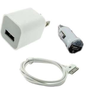 3IN1 Wall and Car Charger Cable for APPLE IPod Touch 4G 4Th 4Gen Nano 