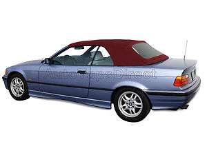 BMW 3 Series Convertible Top, Burgundy Red Stayfast Cloth, Plastic 