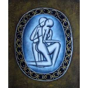  Modern Romantic Lovers Oil Painting 24 x 20 inches
