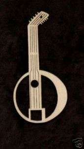 Music Musical Instrument Banjo Wood Cutout #853 3.75  