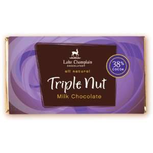 LAKE CHAMPLAIN Milk Chocolate Triple Nut Signature Bar 12 Count 