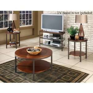  Steve Silver Trisha 3 Piece Occasional Table Set in Cherry 