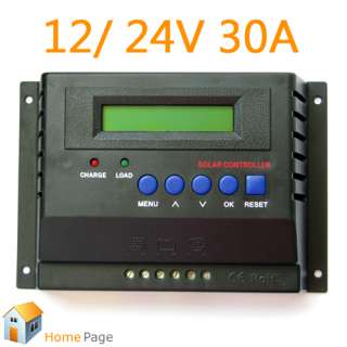 30A LCD Display Solar Charge Regulator Controller Auto Switch 12V /24V 