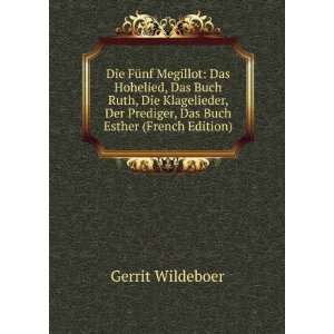   Prediger, Das Buch Esther (French Edition) Gerrit Wildeboer Books
