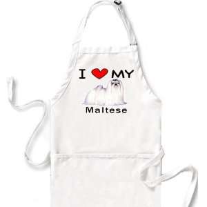  I Love My Maltese Apron