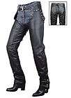 Womens Assless Chaps Buttons and Studs Style Leather La