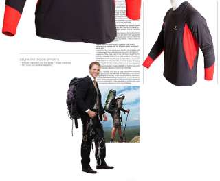 New Mens Outdoor Hiking Climbing Long Sleeve RED 319  