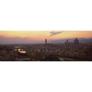  at Dusk over Rooftops of Florence, Florence, Tuscany, Italy Travel 