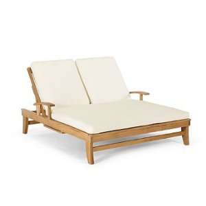  Melbourne Double Outdoor Chaise Lounge Chair with Cushions 