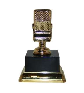 Metal Microphone Trophy 7 Tall   3446  
