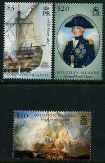 Solomon Isandsl 1032 1034, MNH, Nelson Ship x3496  