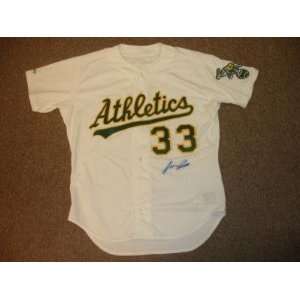  1990 Jose Canseco Oakland Athletics Game Used Autographed 