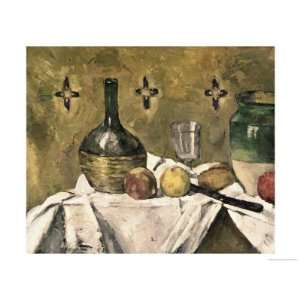  Glass and Fruit Flask Giclee Poster Print by Paul Cezanne 