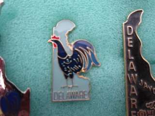 ML Jaycees Pins Delaware State outline 15 rare Pins  