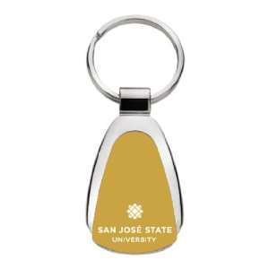  San Jose State University   Teardrop Keychain   Gold 
