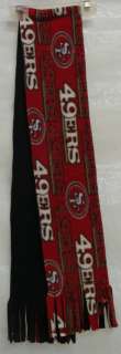 SAN FRANCISCO Fleece Scarf NFL Doubled layered 49ERS  