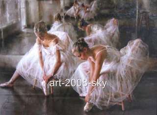 Original women Oil painting female art ballet girlon canvas 24x36 