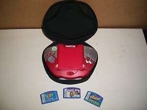   LEAPSTER, MULTIMEDIA LEARNING SYSTEM, EDUCATIONAL, 3 GAMES, CARRYCASE
