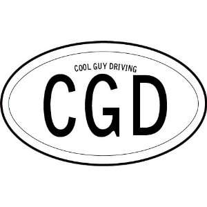 CGD cool guy driving funny sticker vinyl decal 5x 3 