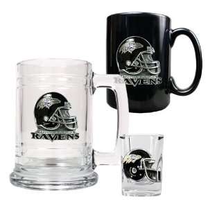   Tankard Coffee Mug and Shot Glass Set   Helmet Logo