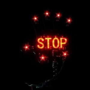  Black Palm Stop Sign Shake Car Truck LED Night Light 