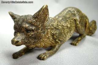 Large Vienna Bronze Fox Marked Geschutzt  