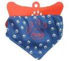 blue bandana pet dog apparel collars tag $ 4 00  free 