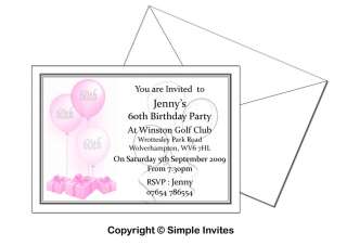 10 x 18th 21st 30th 40th 50th BIRTHDAY PARTY INVITES S3  