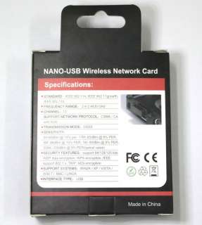 EDUP Nano USB Wireless Network Card WiFi Adapter Dongle  