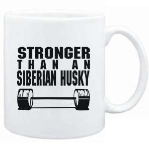  Mug White  STRONGER THAN A Siberian Husky  Dogs Sports 