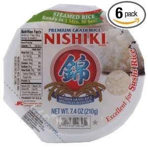 Nishiki Cooked White Rice, 7.4 Ounce (Pack of 6)  Grocery 