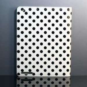 White background with black dot (point)PU leather case/Flip Stand Case 