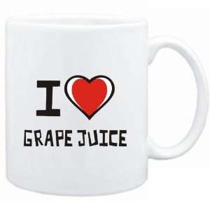  Mug White I love Grape Juice  Drinks
