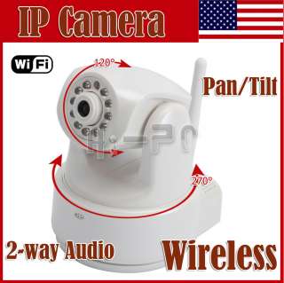  Wireless Network IP Camera Night Vision Pan/Tilt 2 way Audio WebCam 