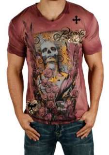    REMETEE by Affliction Plague V Neck Graphic Mens T Shirt Clothing