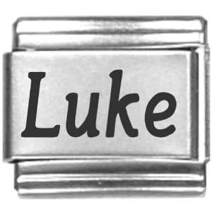  Luke Laser Name Italian Charm Link Jewelry